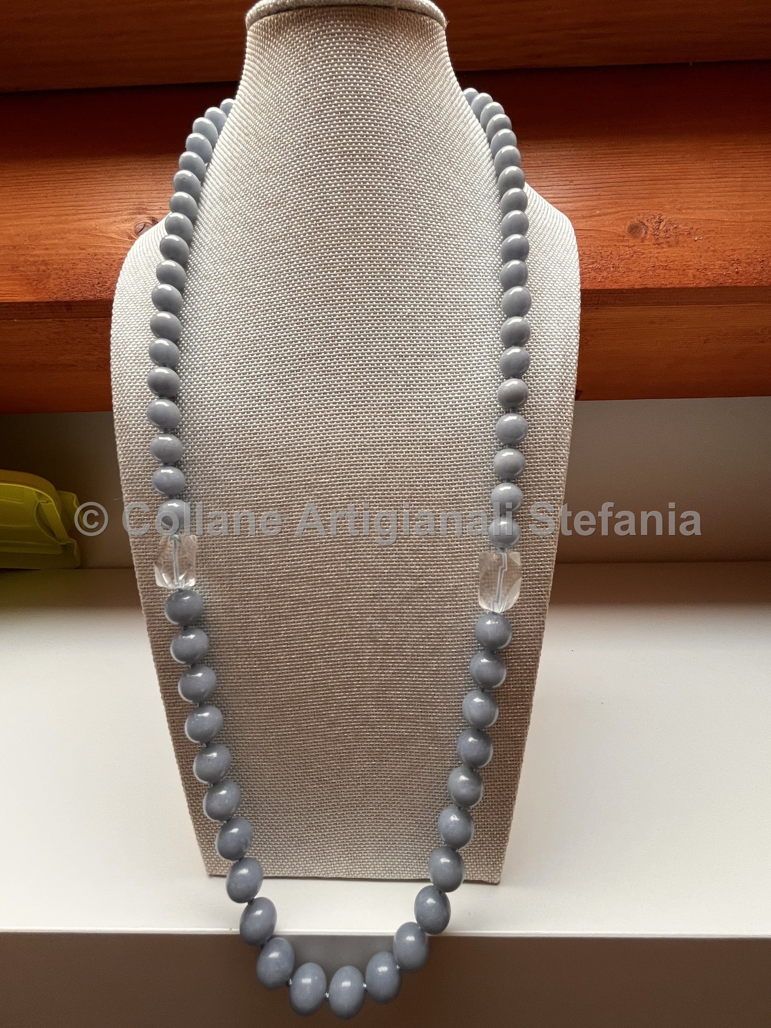 Collana con pietre dure di alta qualità di Angelite