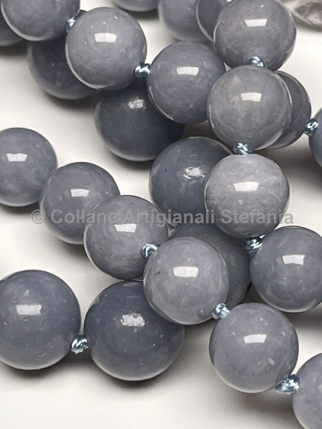 Collana con pietre dure di alta qualità di Angelite