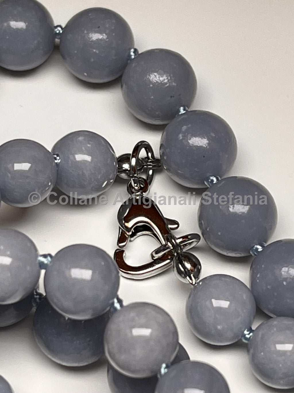 Collana con pietre dure di alta qualità di Angelite