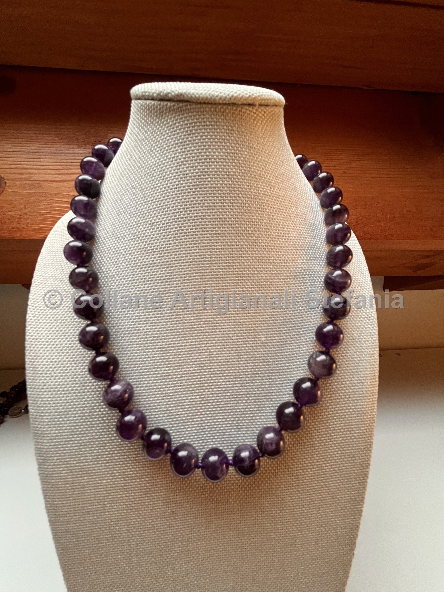 Collana con pietre dure di eccellente qualità di Ametista