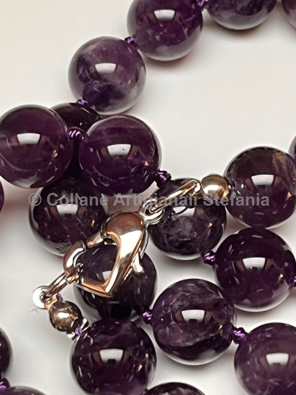 Collana con pietre dure di eccellente qualità di Ametista
