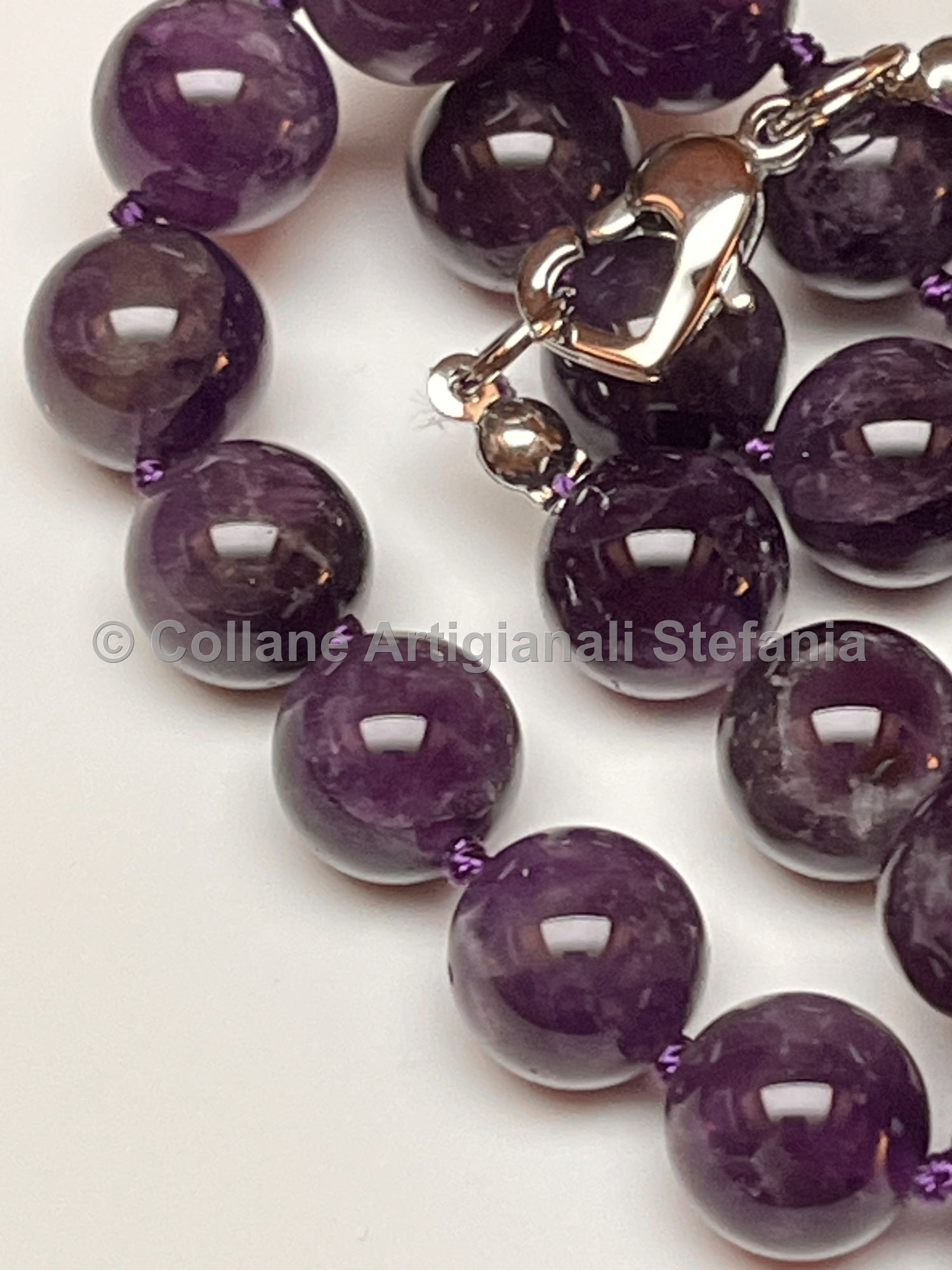 Collana con pietre dure di eccellente qualità di Ametista