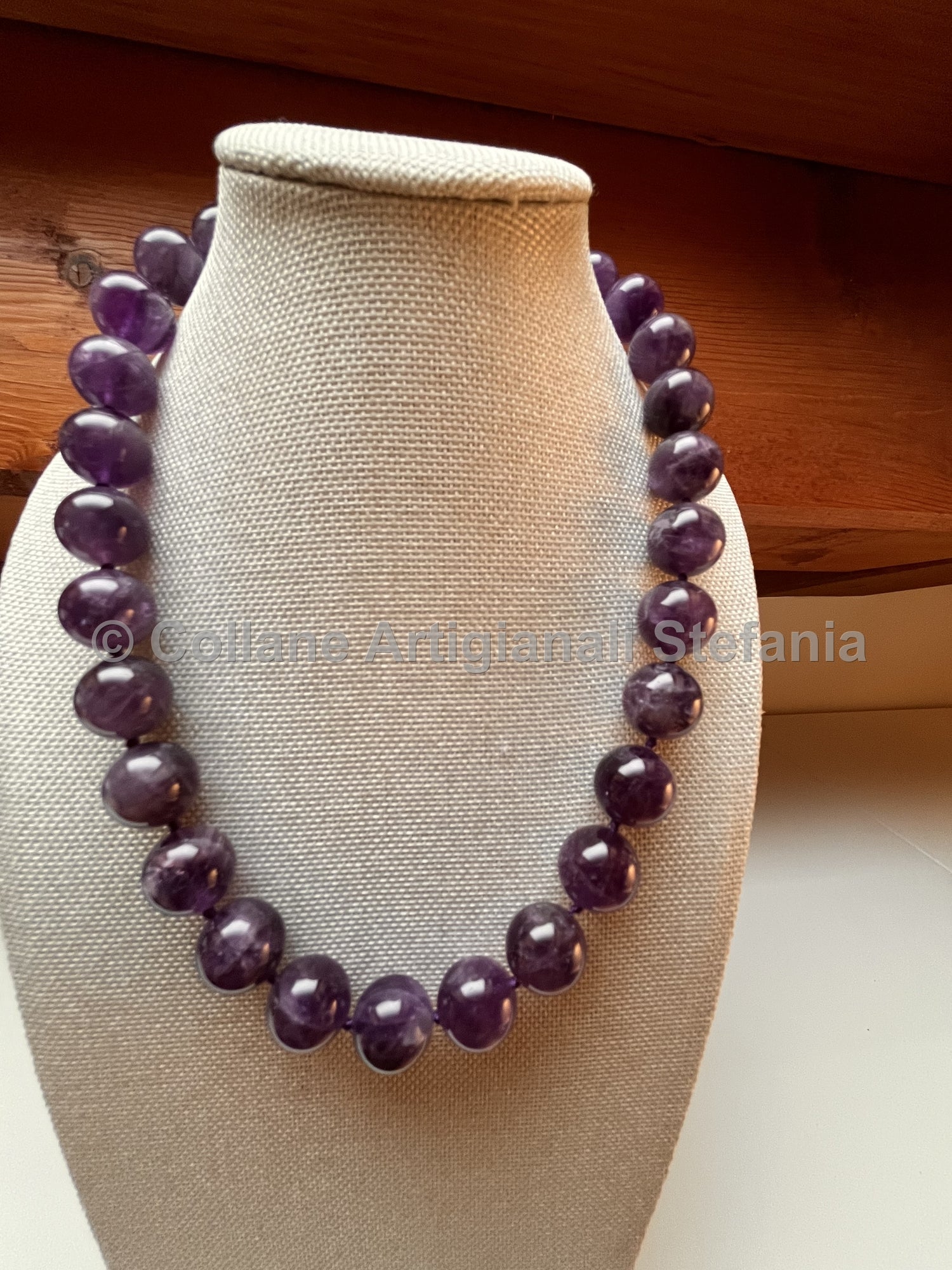 Collana con pietre dure di eccellente qualità di Ametista