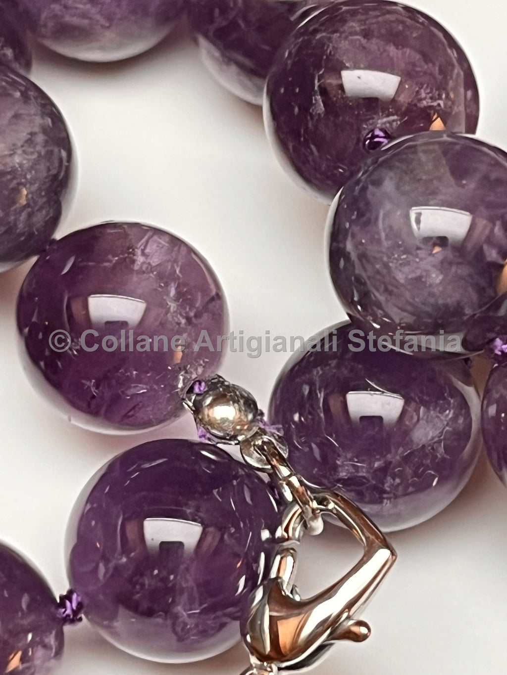 Collana con pietre dure di eccellente qualità di Ametista