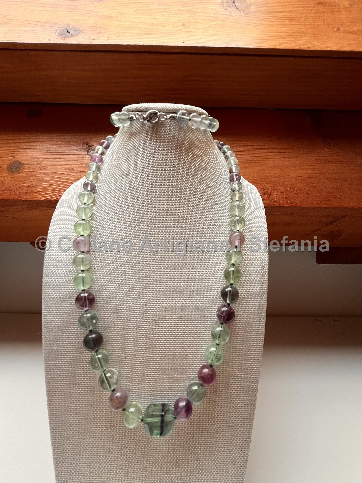 Collana con pietre dure di Fluorite naturale