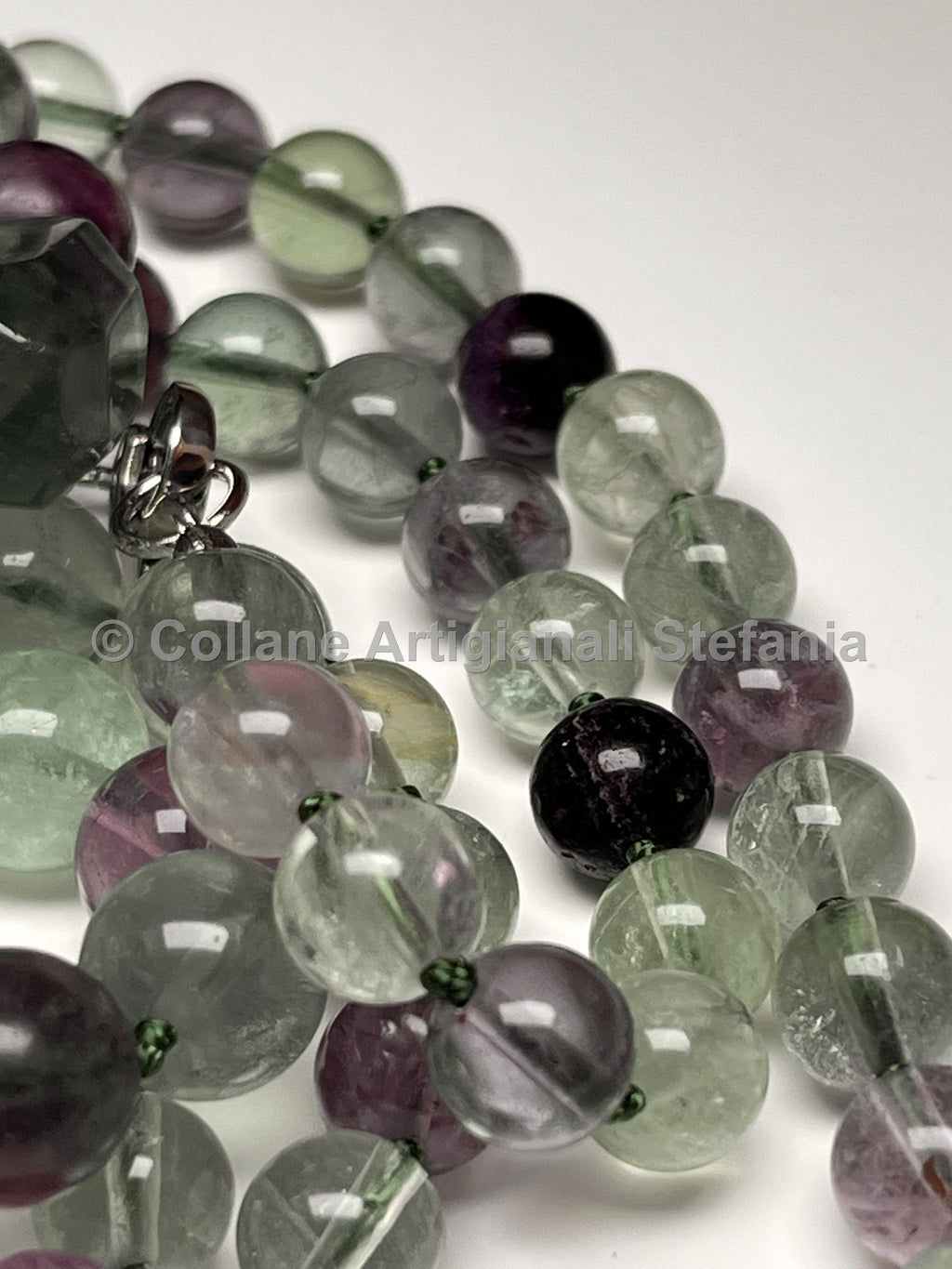 Collana con pietre dure di Fluorite naturale