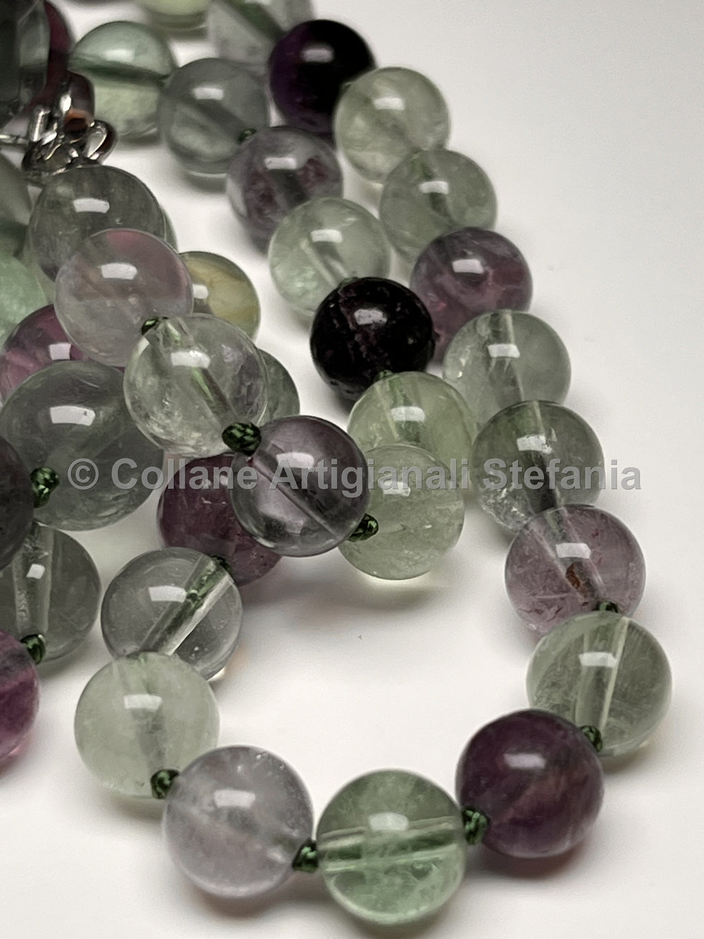 Collana con pietre dure di Fluorite naturale