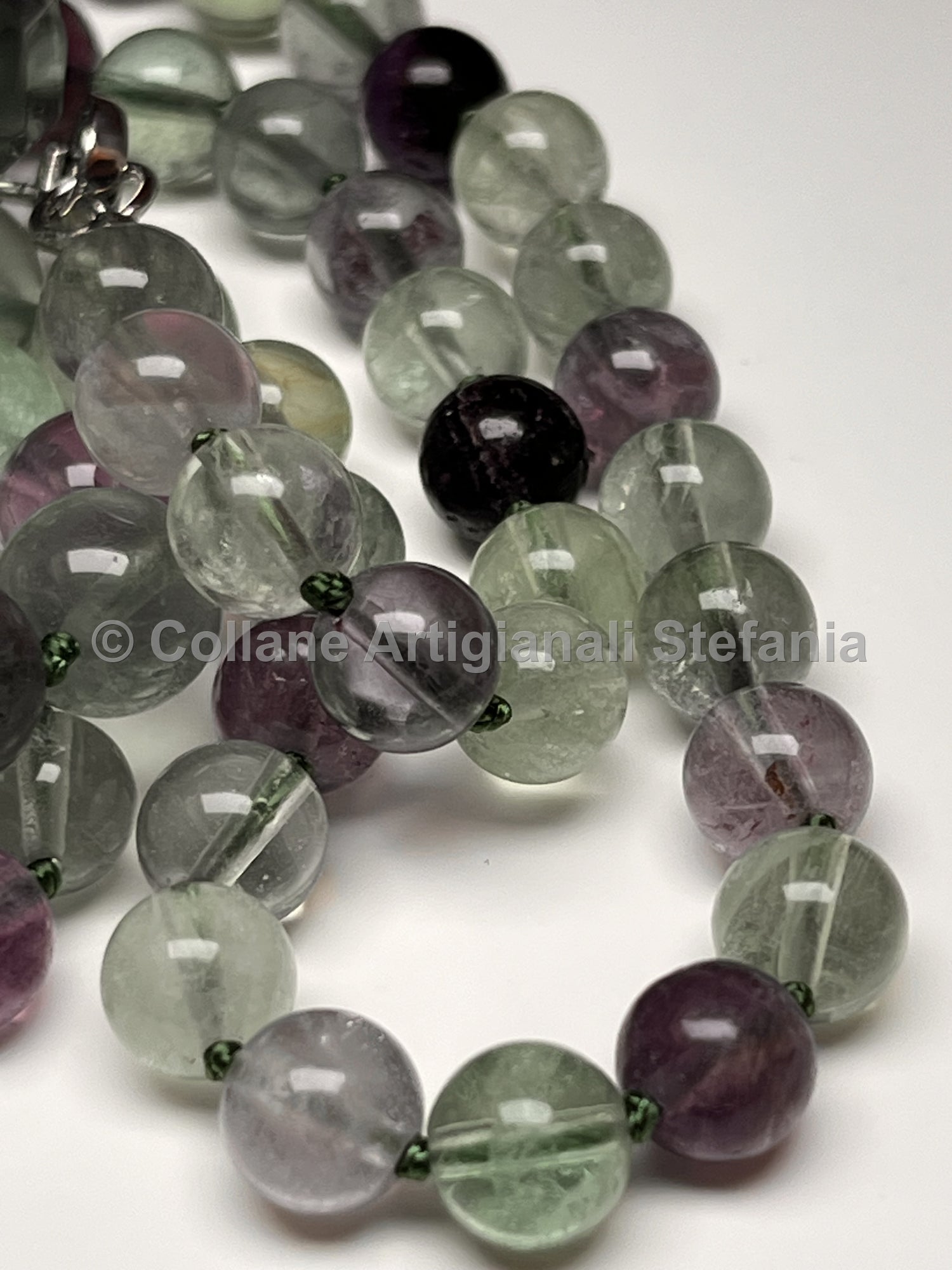 Collana con pietre dure di Fluorite naturale