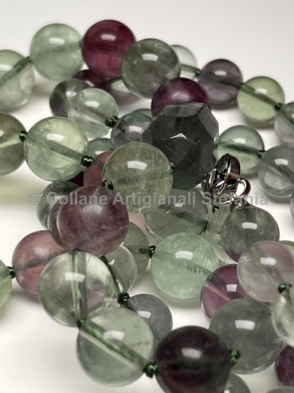 Collana con pietre dure di Fluorite naturale