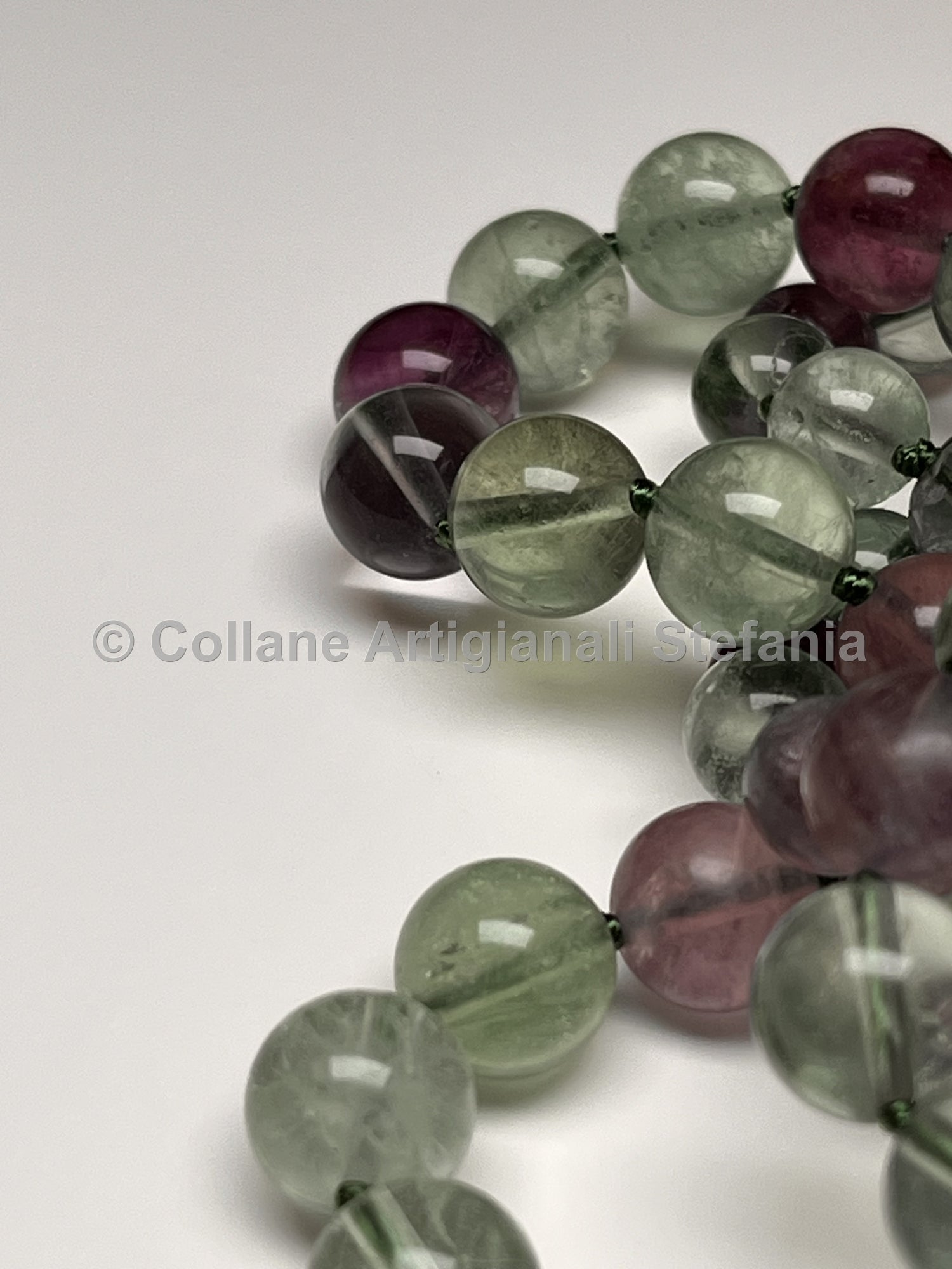 Collana con pietre dure di Fluorite naturale