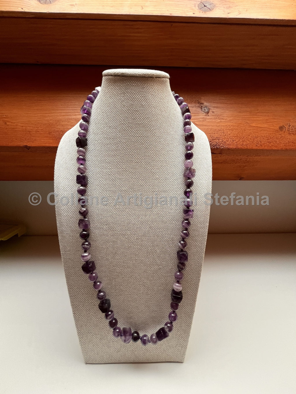Collana con pietre dure di Ametista Chevron