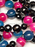 Collana con pietre dure di Onice e Agata colorata