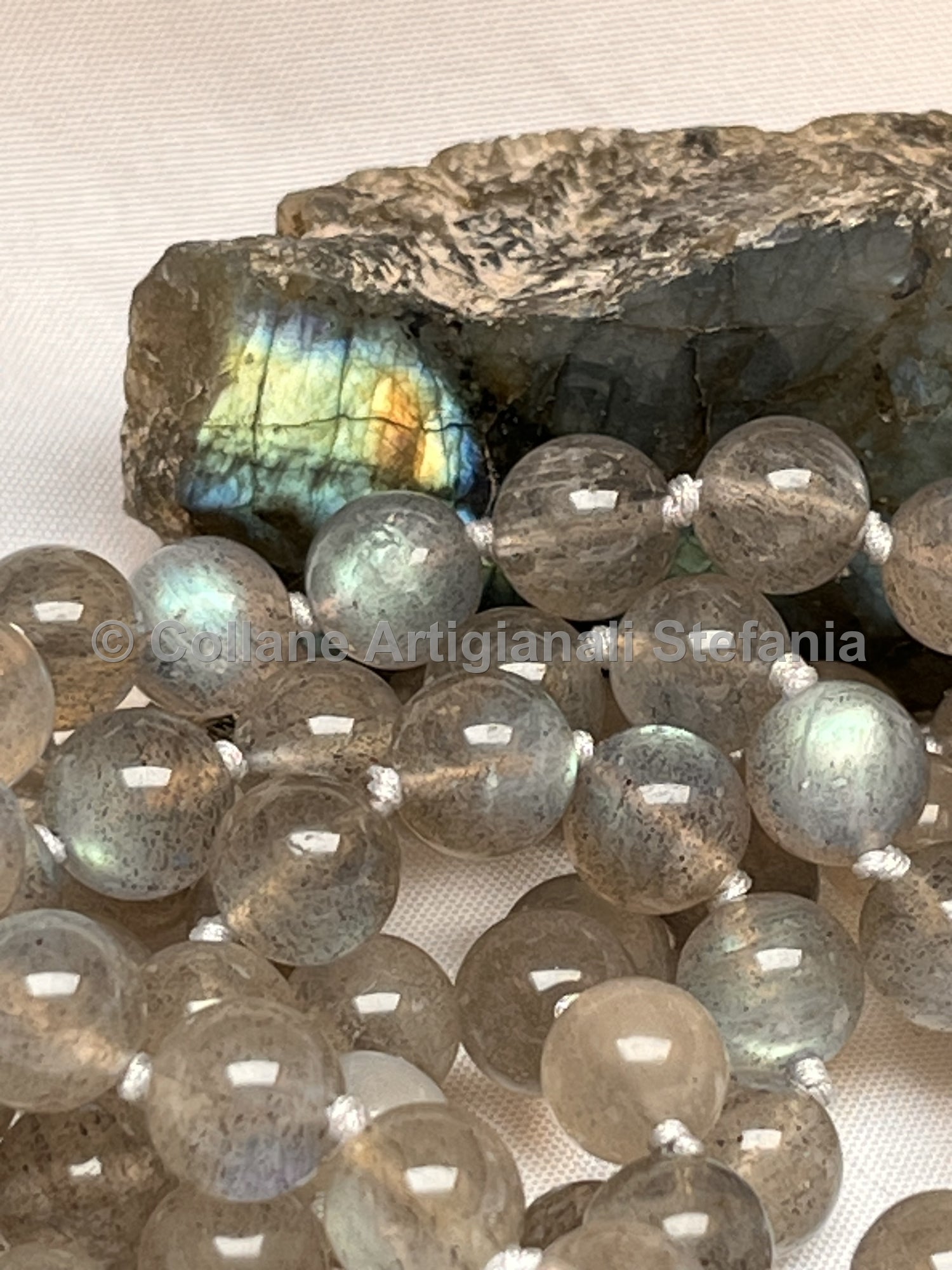 Collana con pietre dure di Labradorite di eccellente qualità