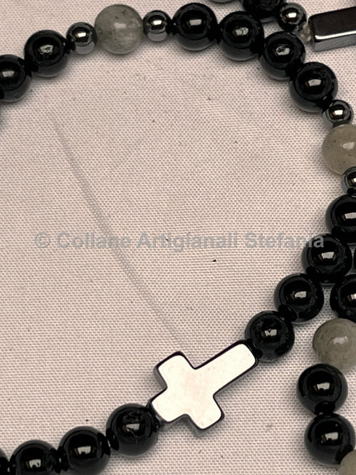 Braccialetto elastico con pietre dure