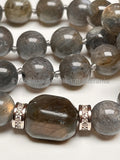 Collana con pietre dure di Pietra di Luna grigia