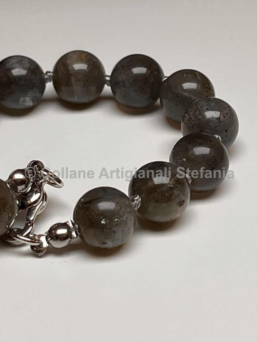 Collana con pietre dure di Pietra di Luna grigia