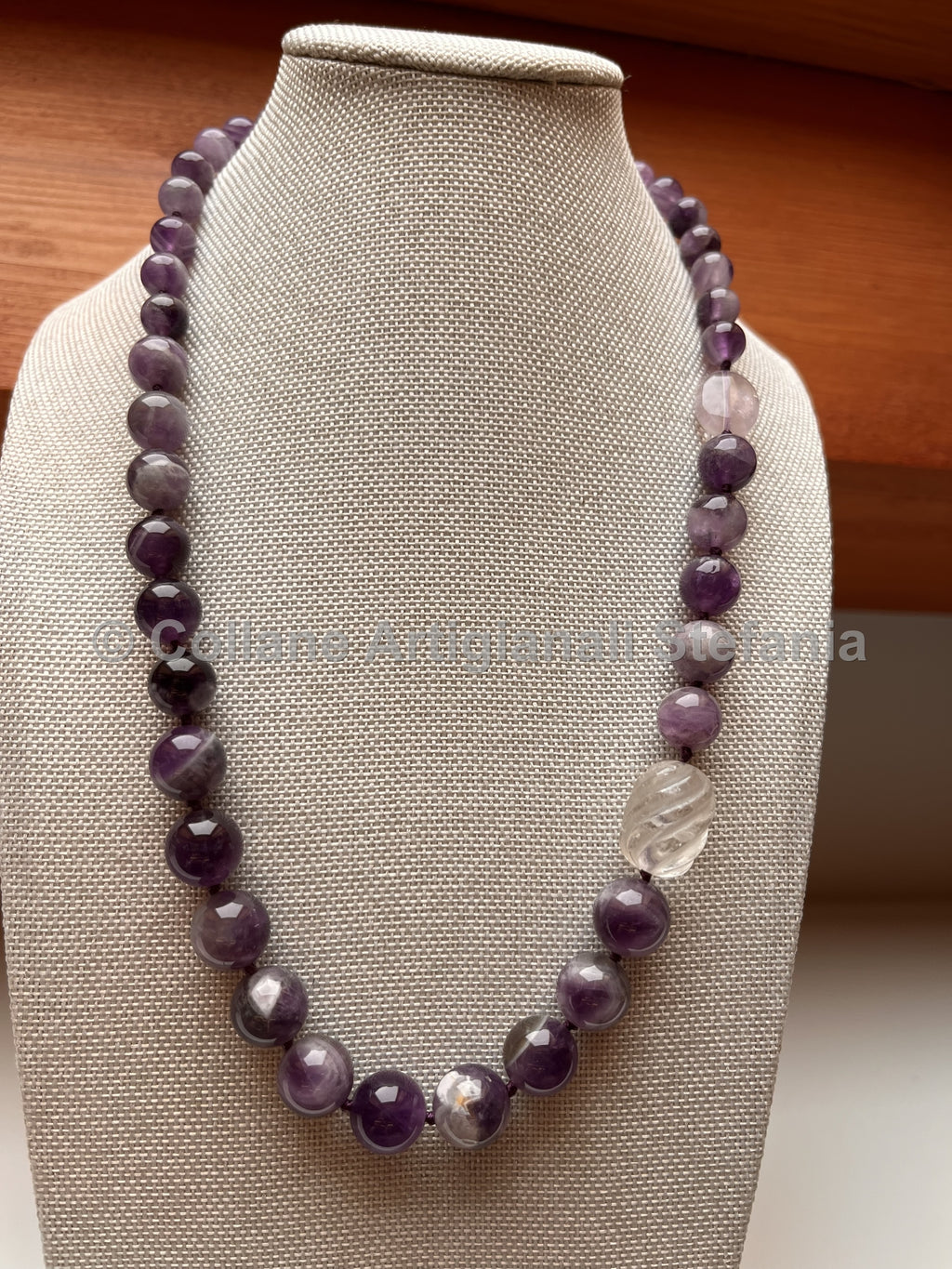Collana con pietre dure di Ametista Chevron