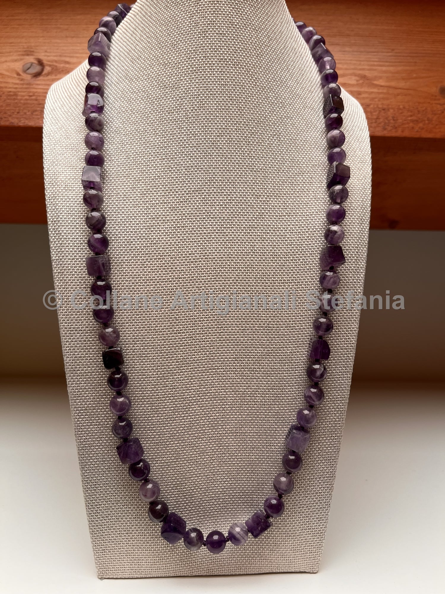 Collana con pietre dure di Ametista Chevron