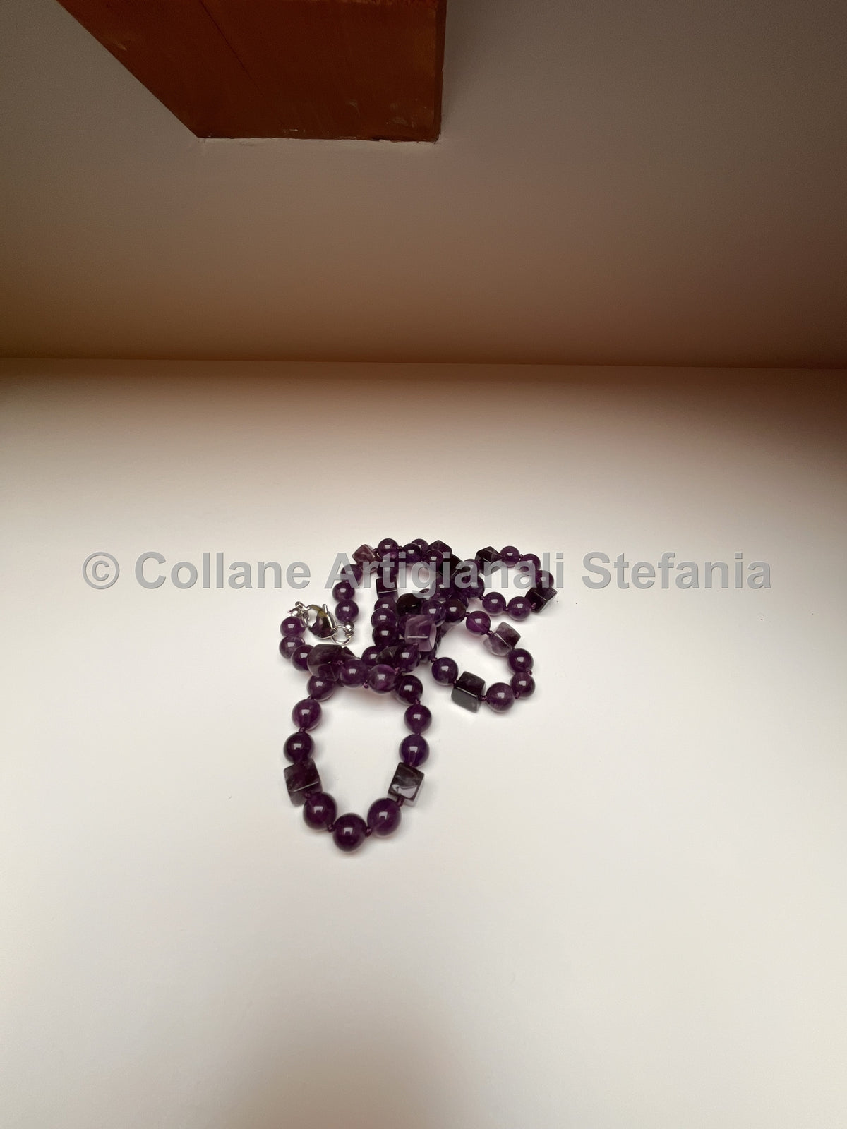 Collana con pietre dure di Ametista Chevron
