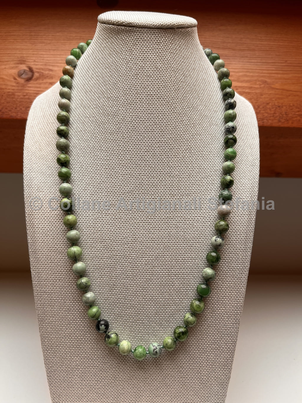 Collana artigianale con Variscite di alta qualità