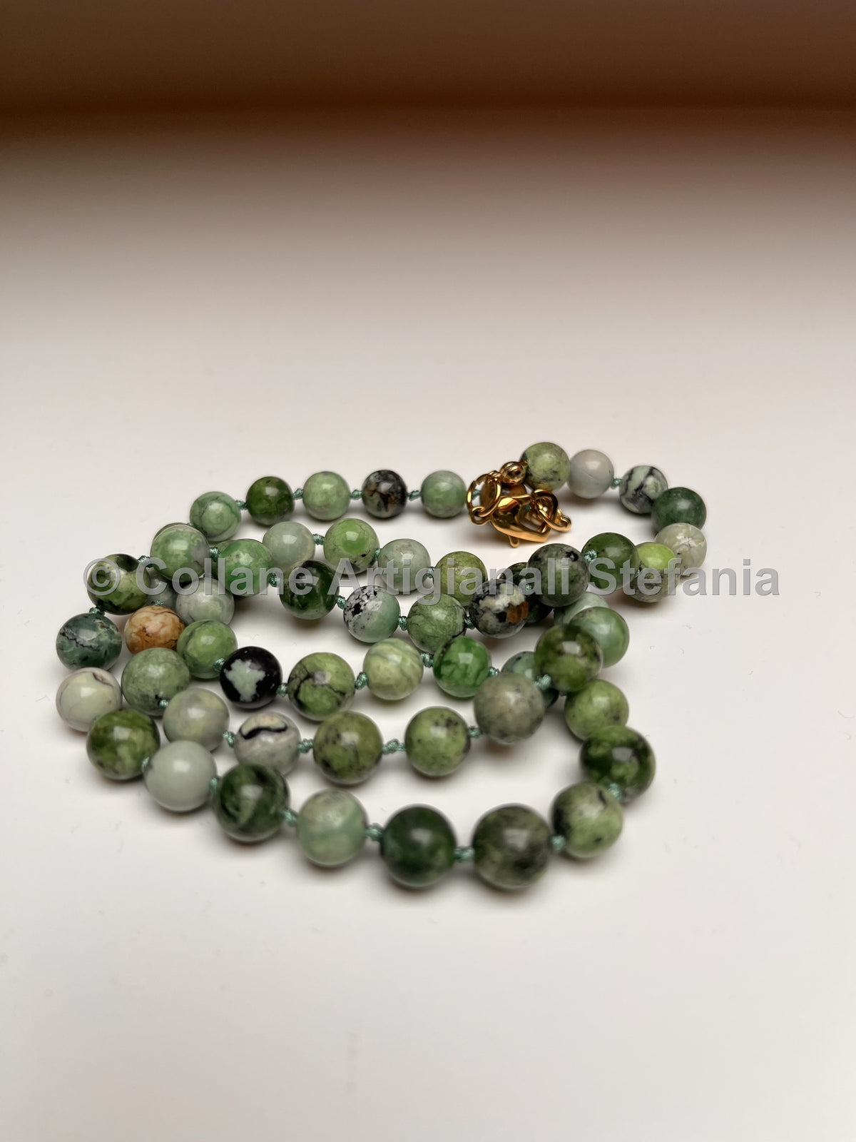 Collana artigianale con Variscite di alta qualità