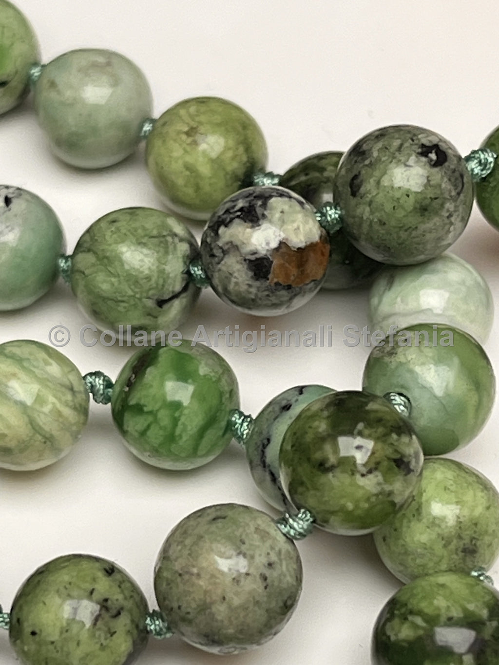 Collana artigianale con Variscite di alta qualità