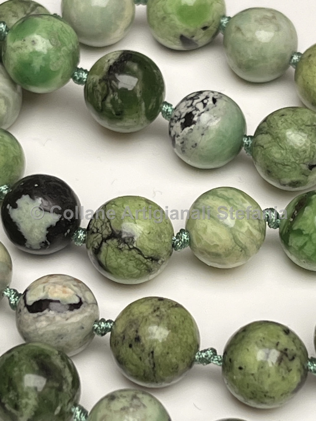Collana artigianale con Variscite di alta qualità