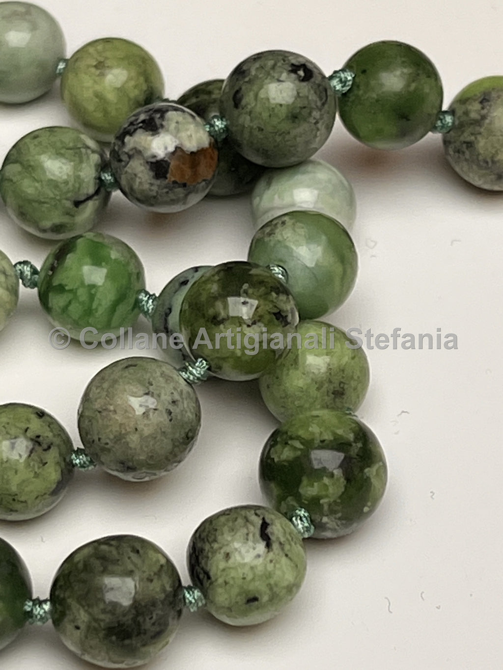 Collana artigianale con Variscite di alta qualità