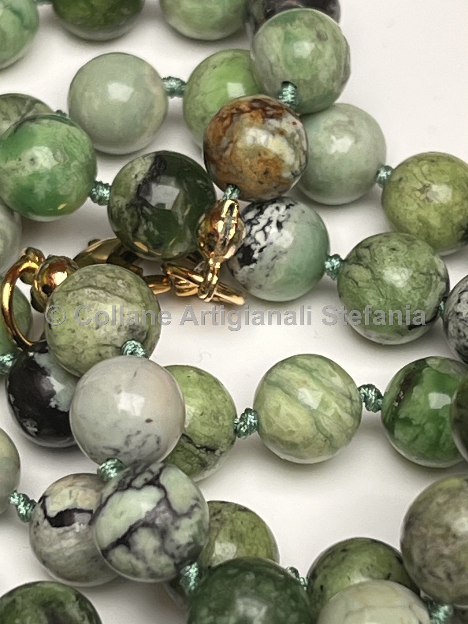 Collana artigianale con Variscite di alta qualità