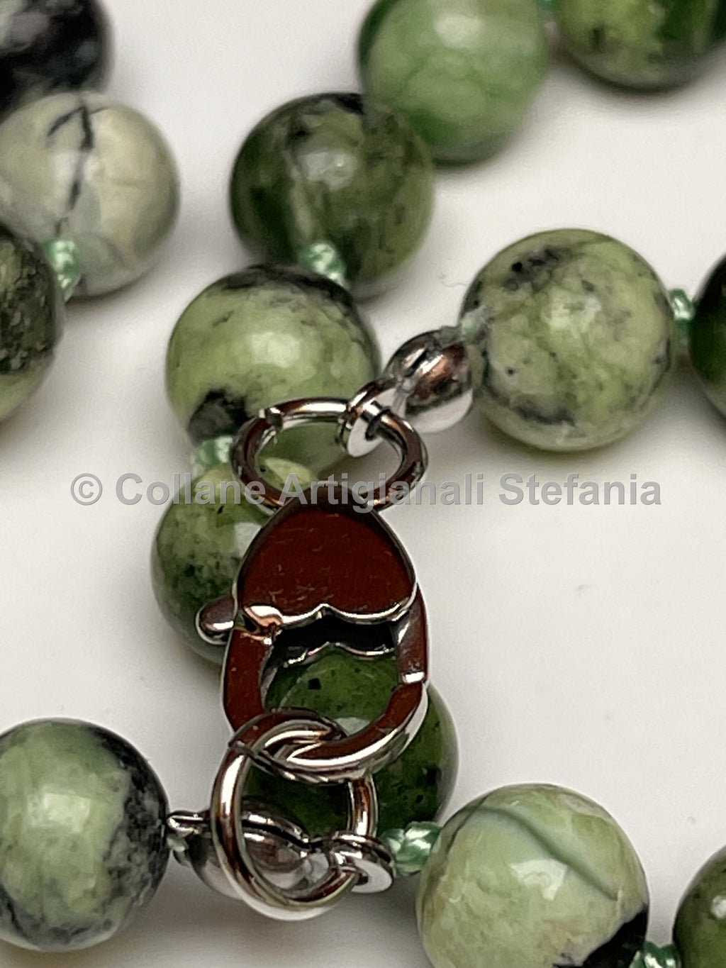 Collana artigianale con Variscite e Pietra di Luna di alta qualità