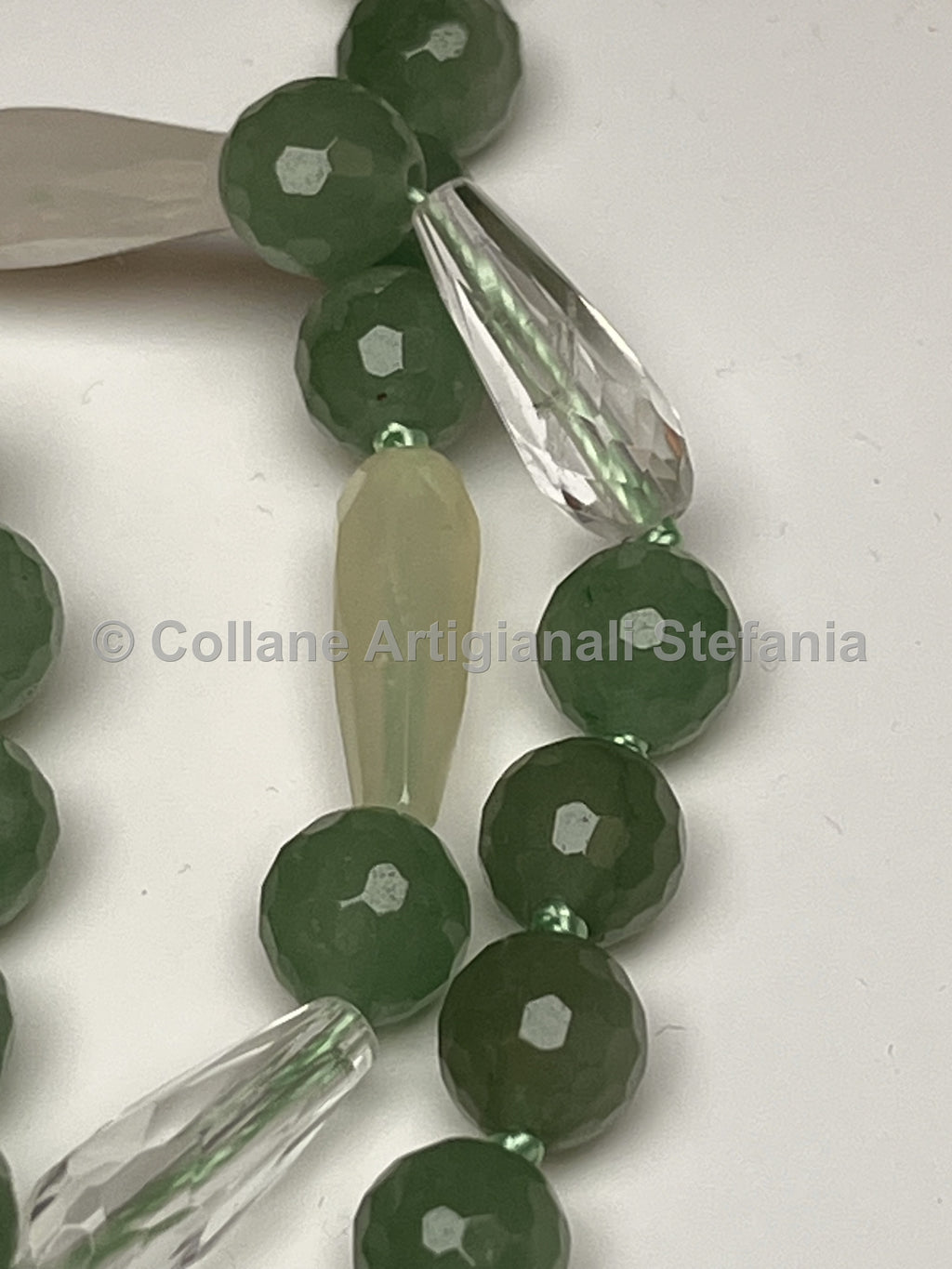 Collana artigianale con Avventurina e Quarzo
