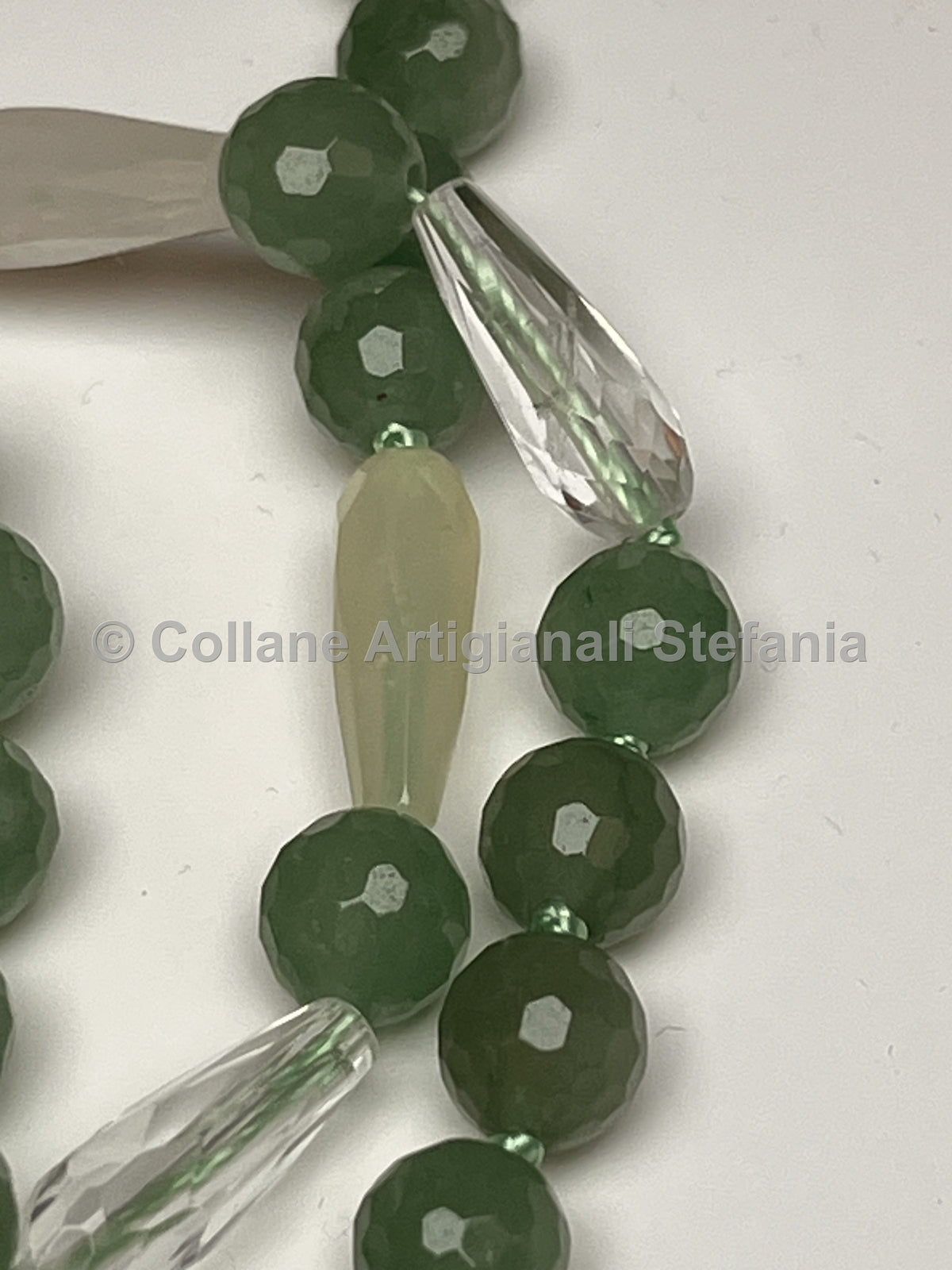 Collana artigianale con Avventurina e Quarzo