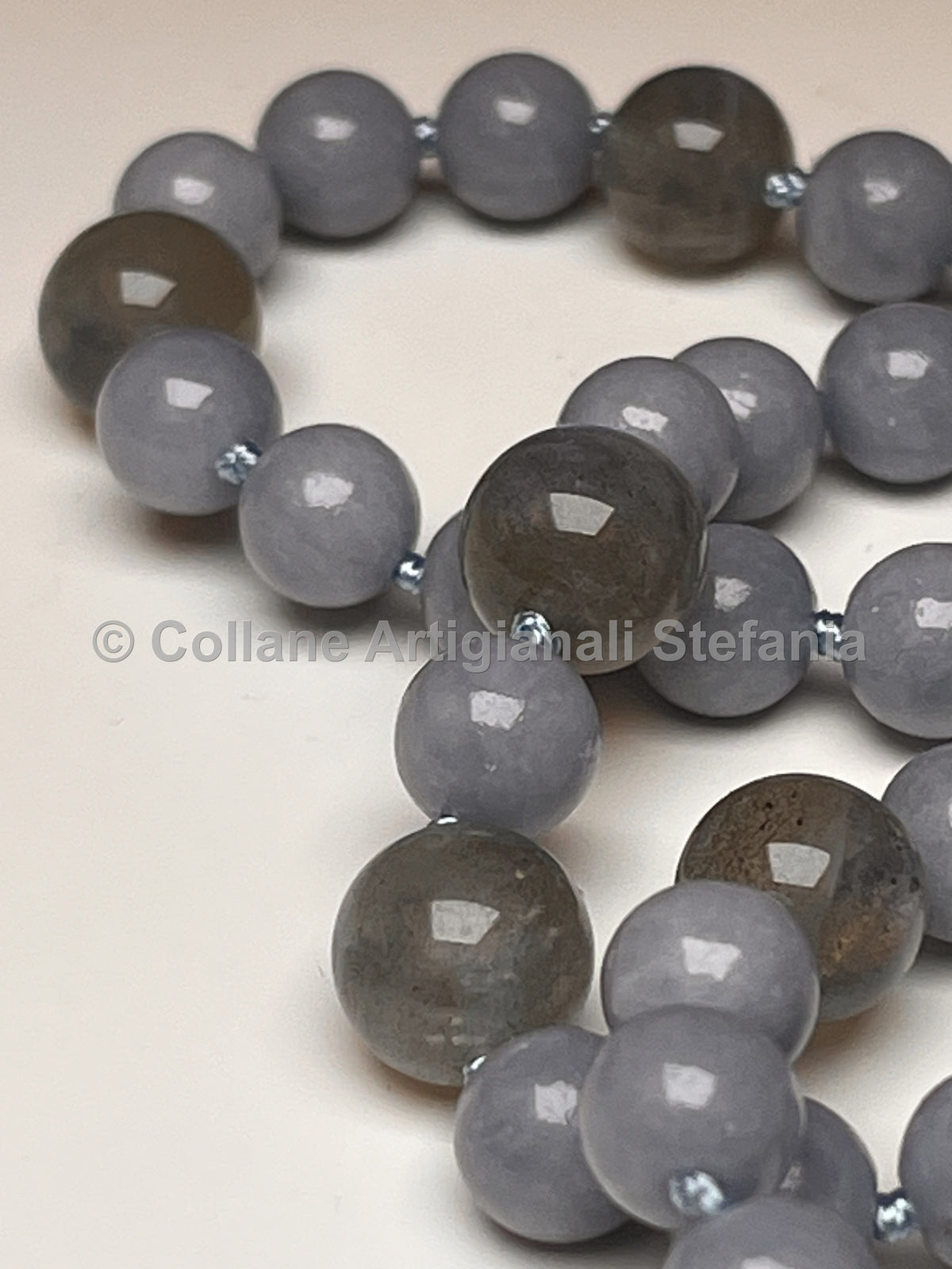 Collana artigianale con Angelite e Labradorite