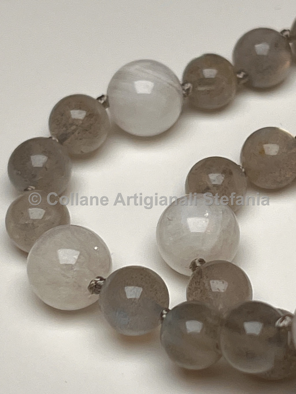 Collana artigianale con Labradorite, Blue Moonstone e pendente