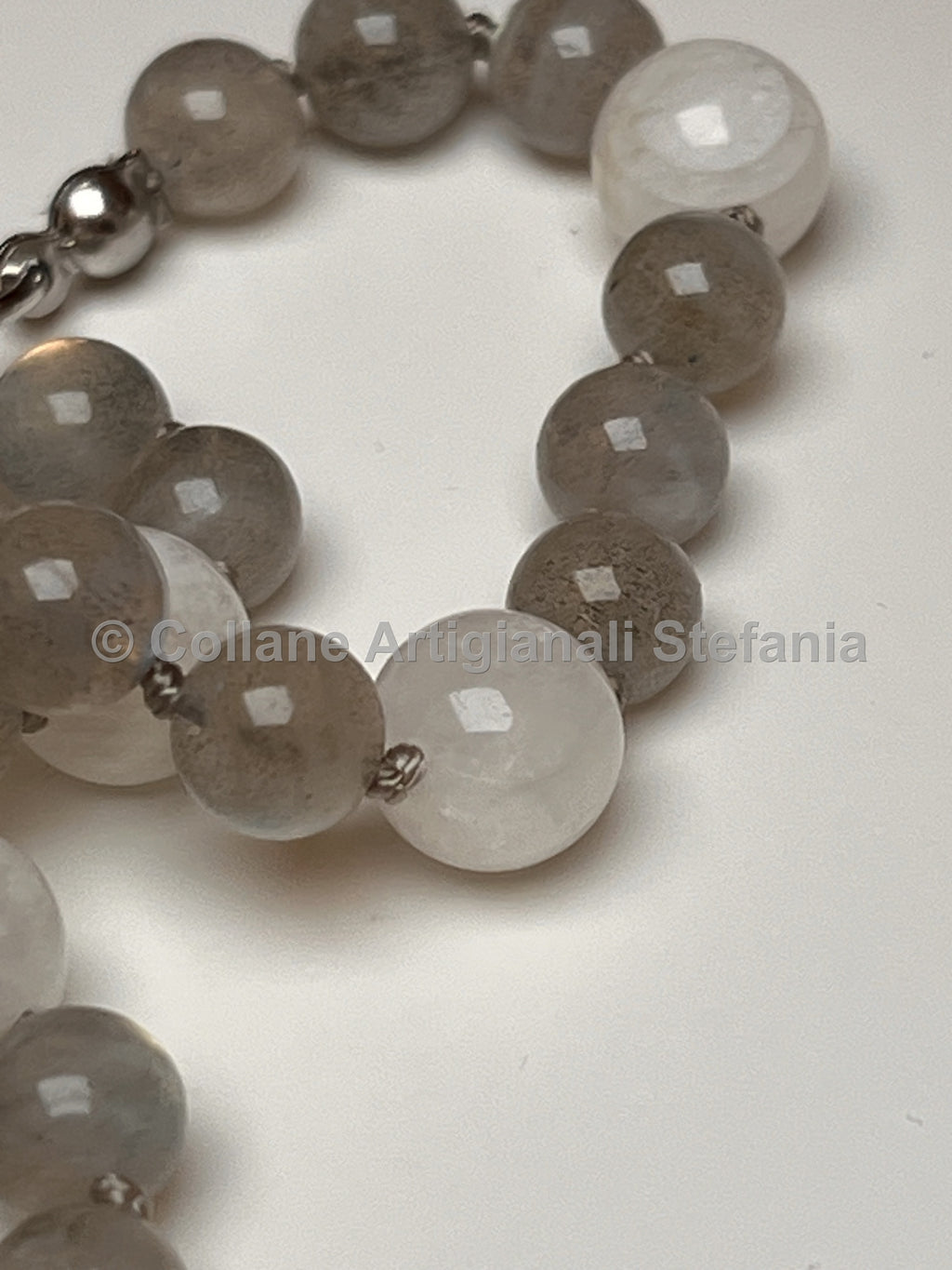 Collana artigianale con Labradorite, Blue Moonstone e pendente