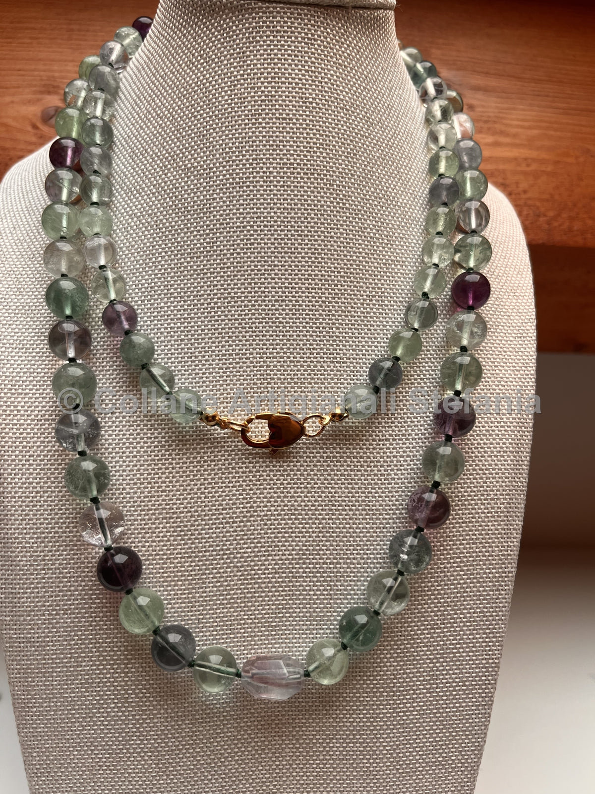 Collana con pietre dure di Fluorite naturale