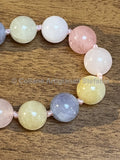 Collana con pietre dure di Morganite di ottima qualità.