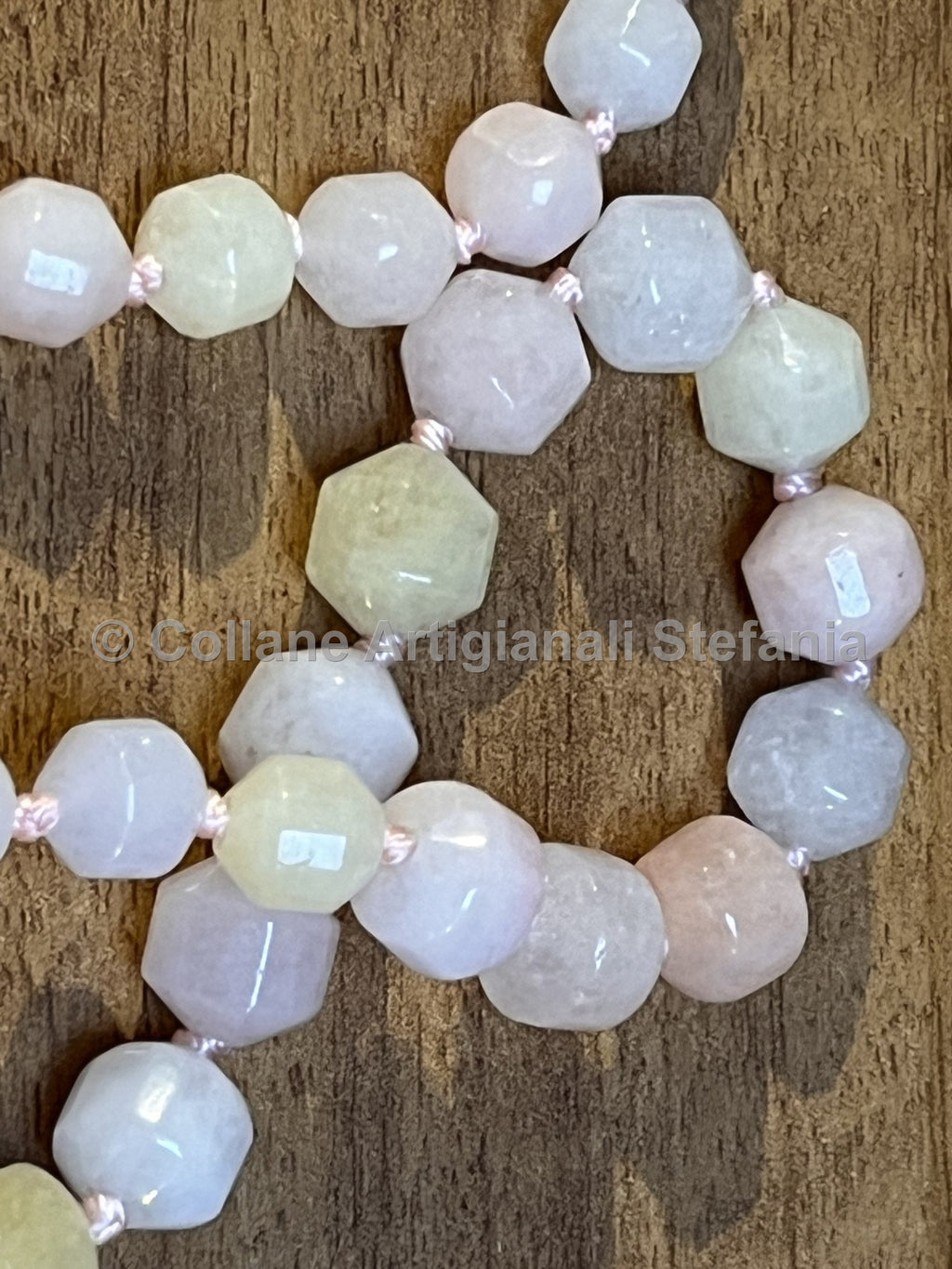 Collana con pietre dure di Morganite di ottima qualità