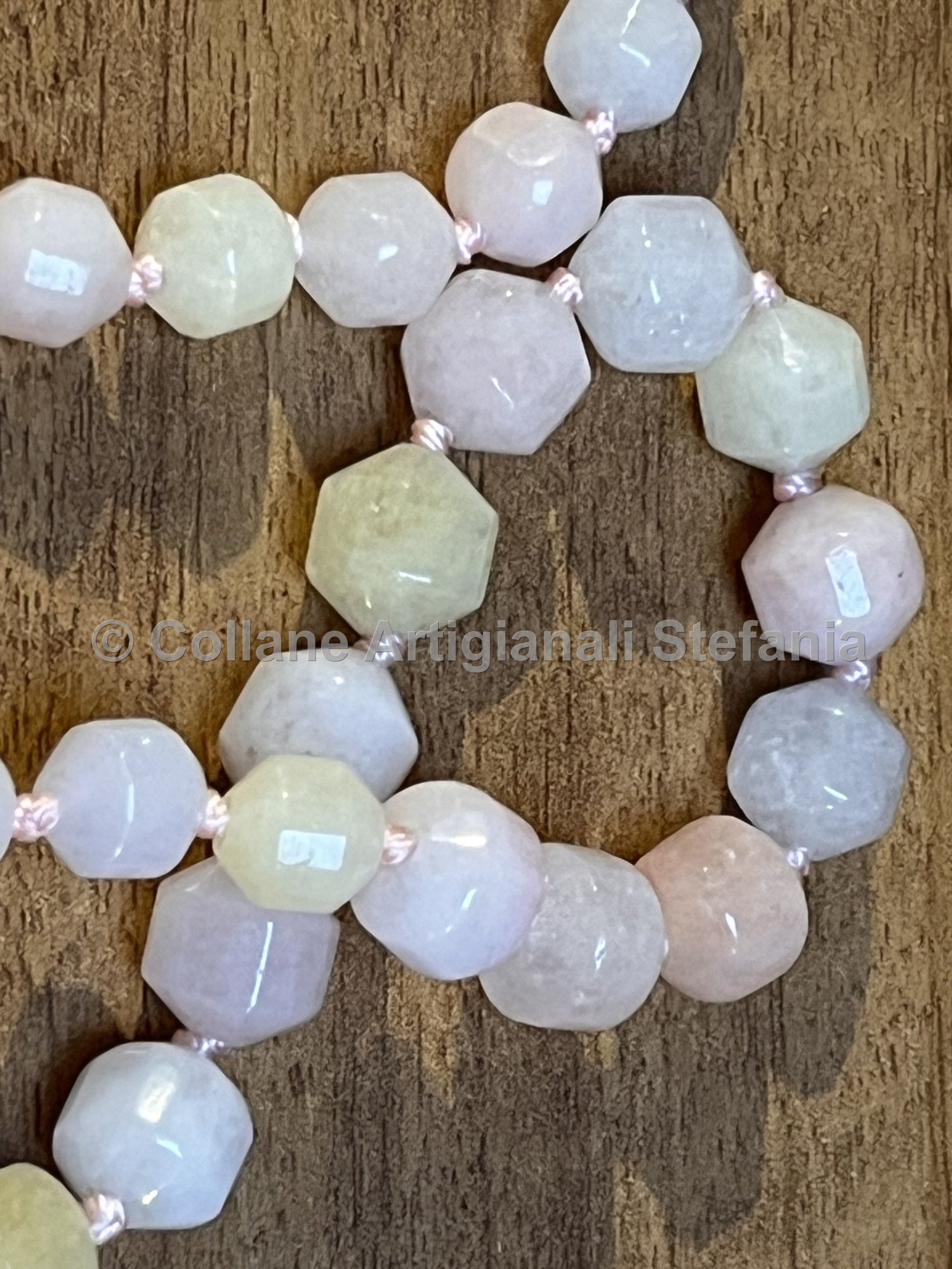 Collana con pietre dure di Morganite di ottima qualità