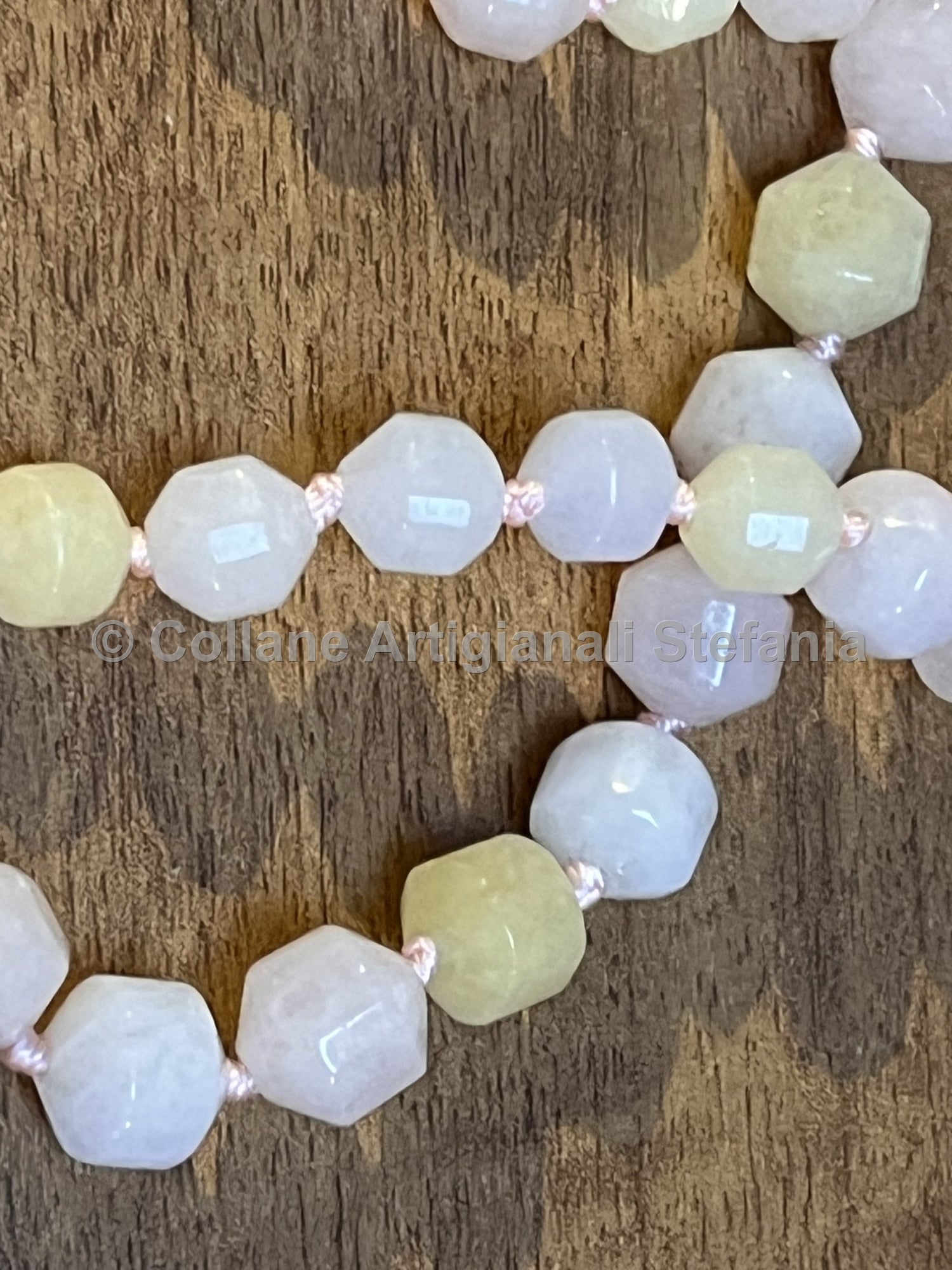 Collana con pietre dure di Morganite di ottima qualità
