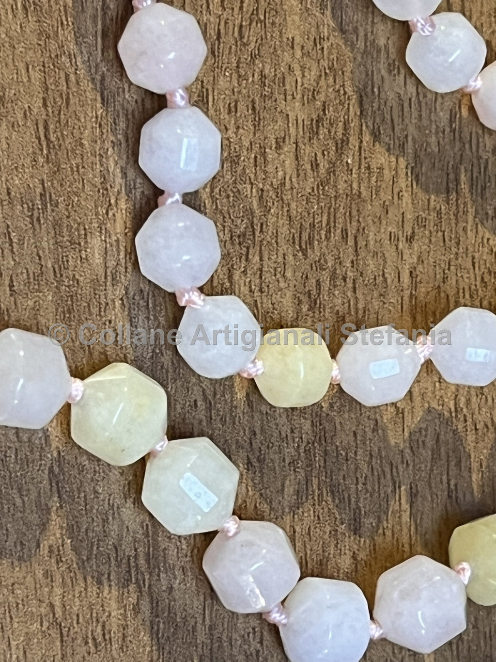 Collana con pietre dure di Morganite di ottima qualità