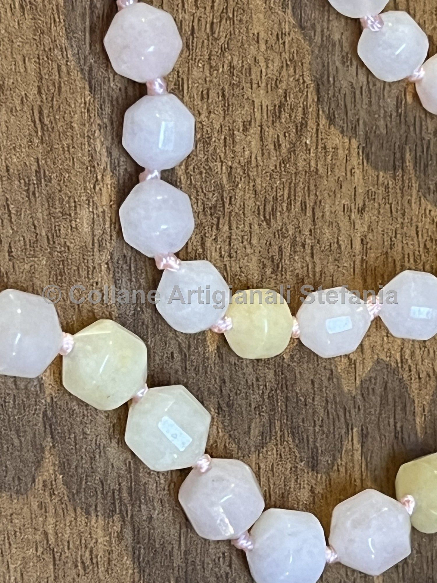 Collana con pietre dure di Morganite di ottima qualità
