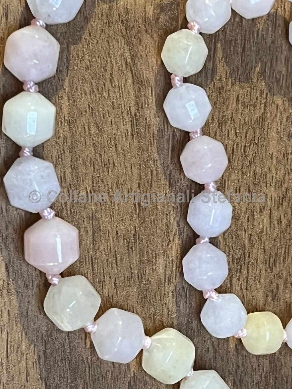 Collana con pietre dure di Morganite di ottima qualità