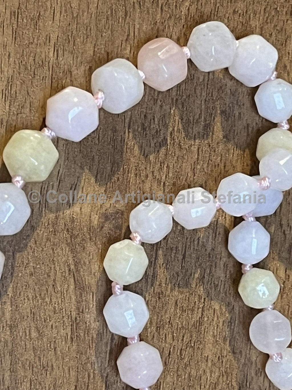 Collana con pietre dure di Morganite di ottima qualità