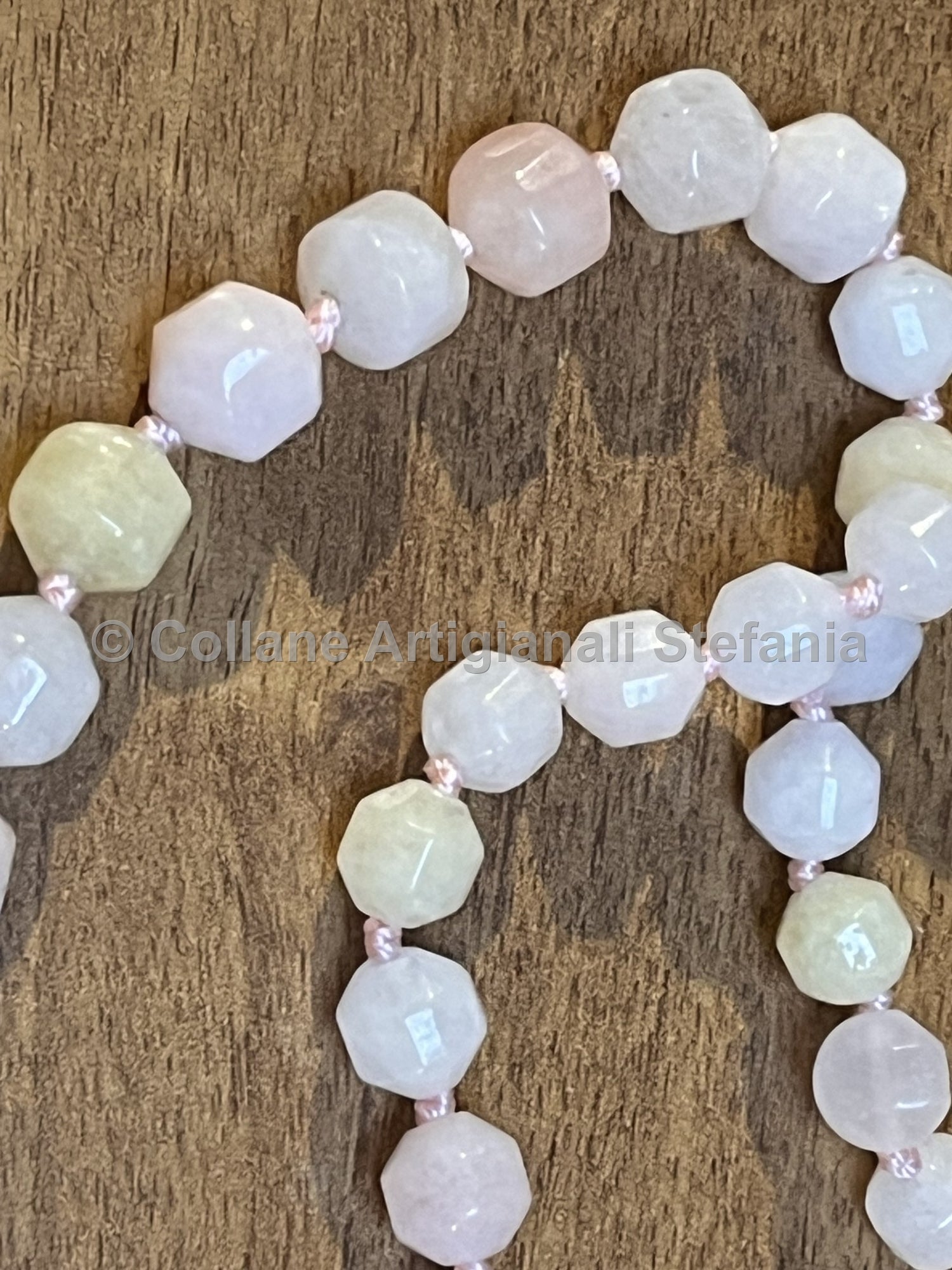 Collana con pietre dure di Morganite di ottima qualità