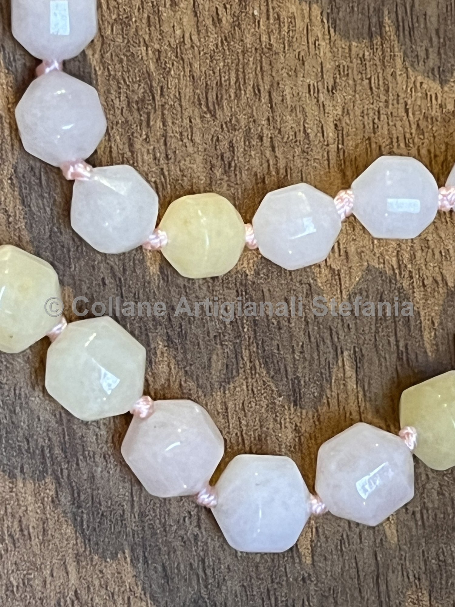 Collana con pietre dure di Morganite di ottima qualità
