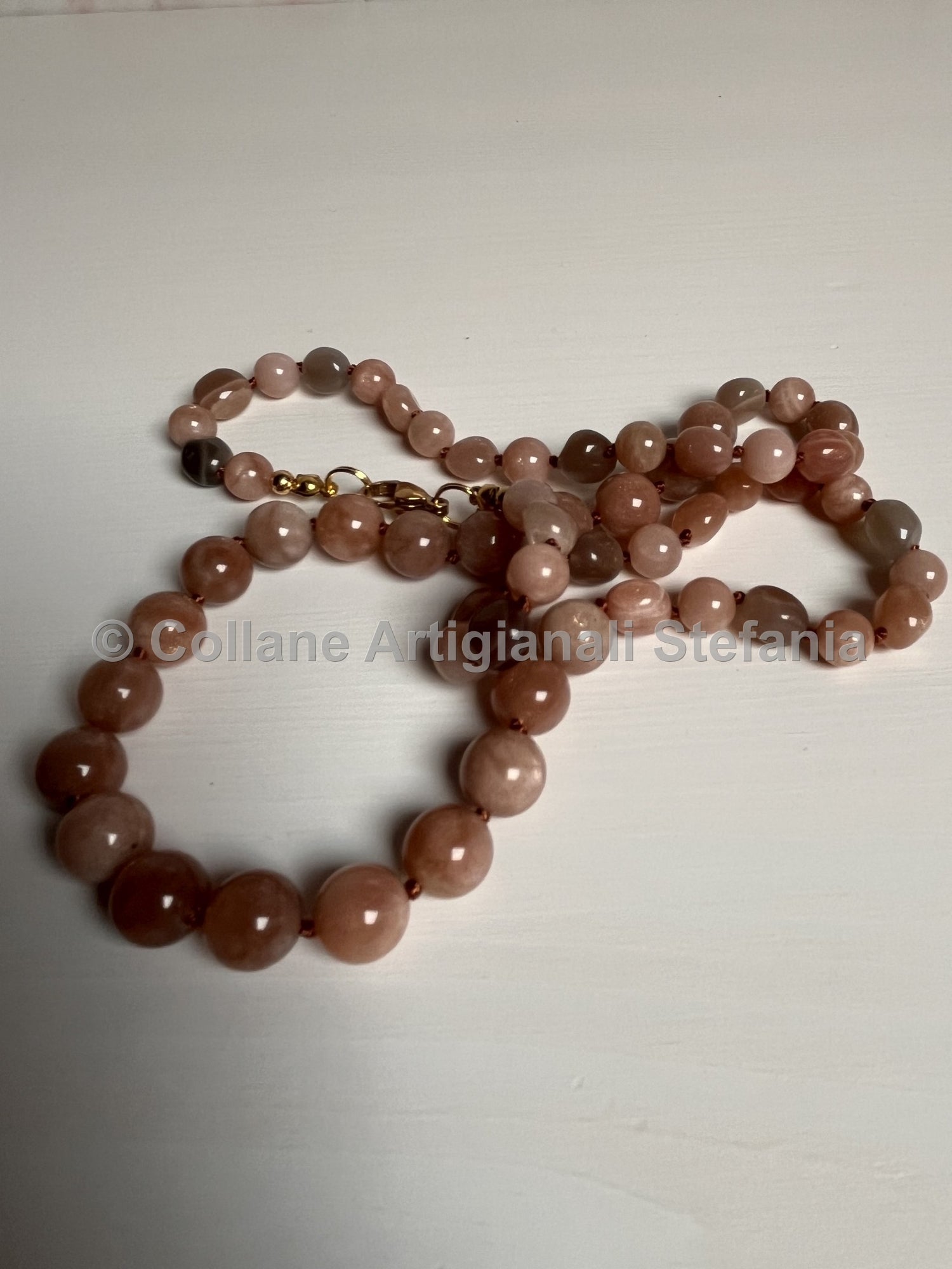 Collana con pietre dure di Pietra di Luna