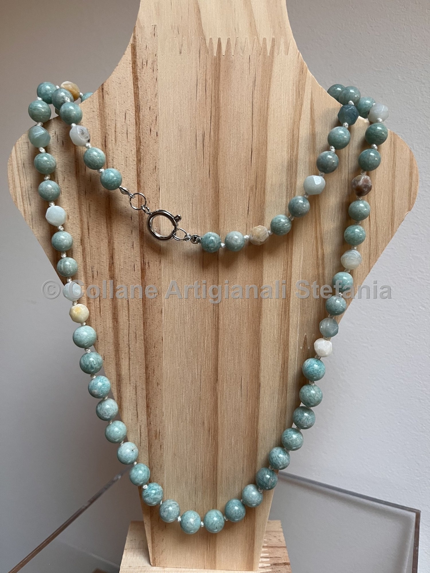 Collana con pietre dure di Amazzonite di qualità