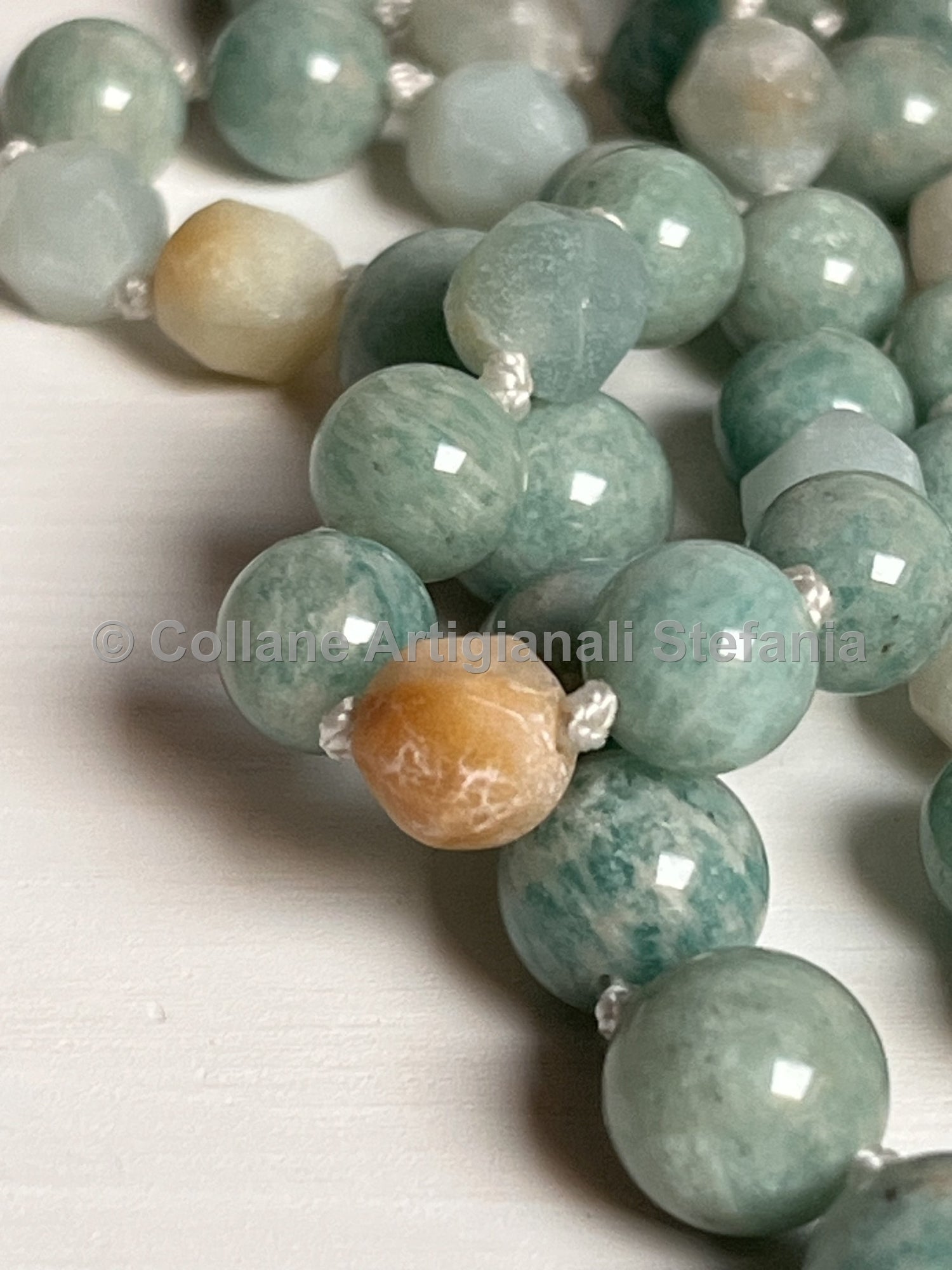 Collana con pietre dure di Amazzonite di qualità