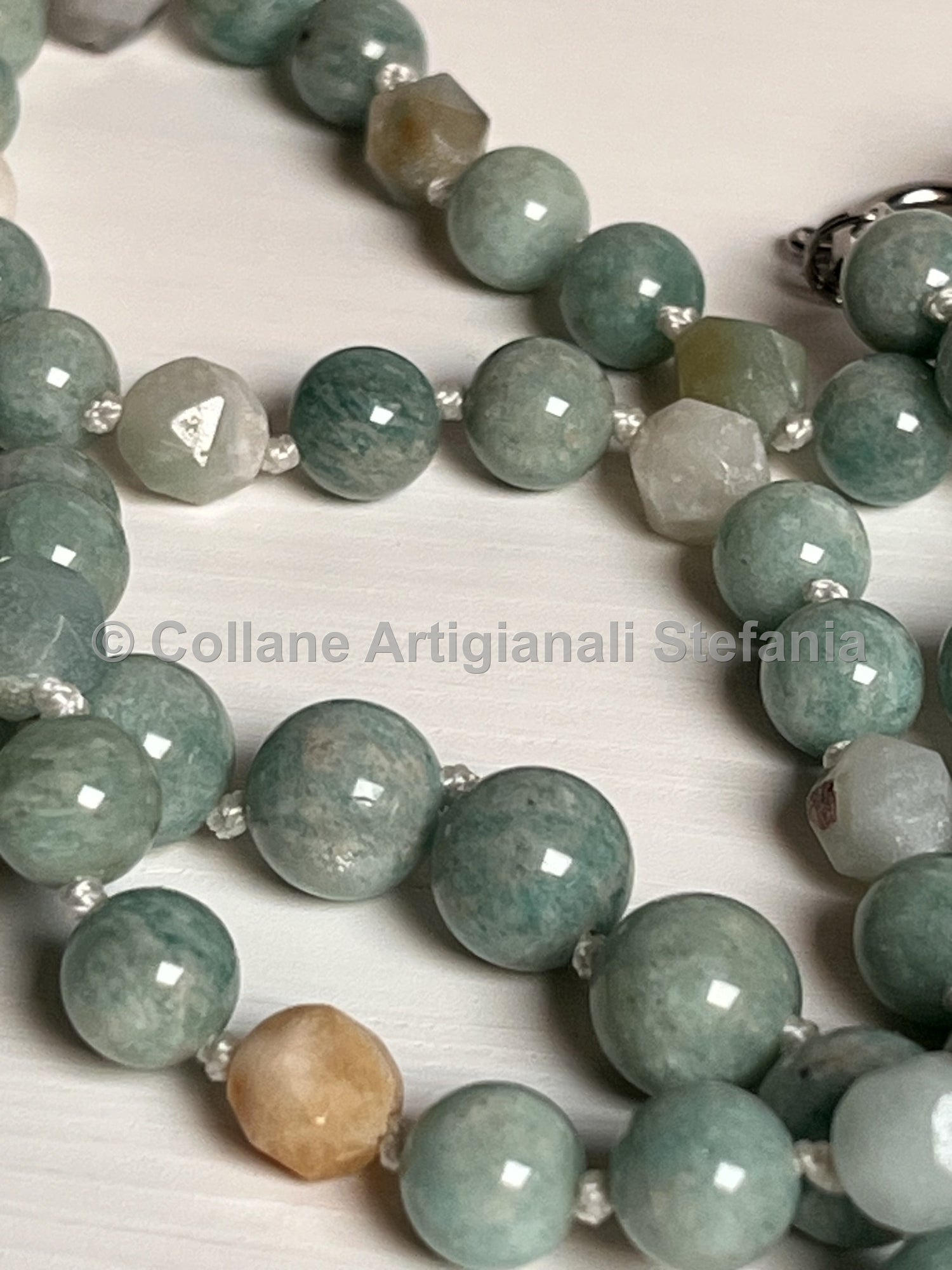 Collana con pietre dure di Amazzonite di qualità
